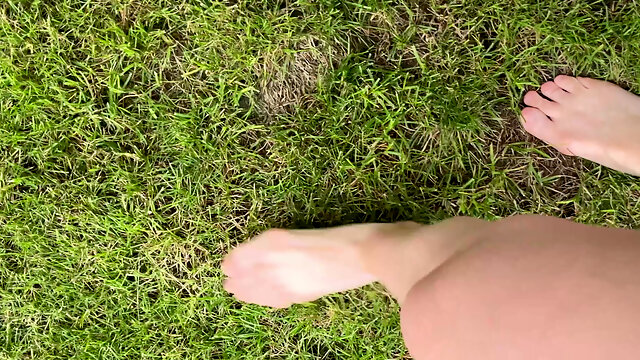 Walking Barefoot on the Grass