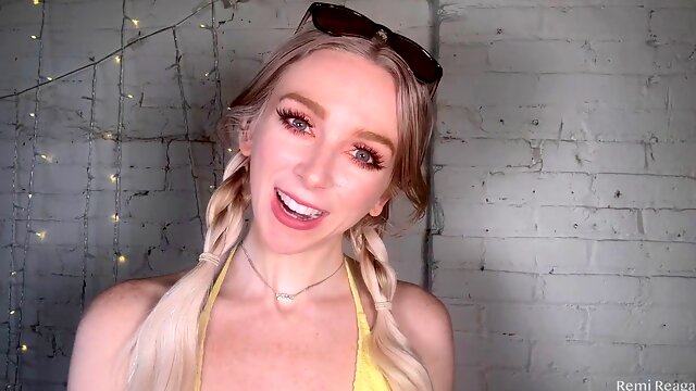 POV spring break babe Remi Reagan deepthroats your cock in a wild fantasy