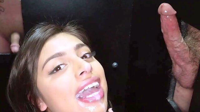 Destiny Lovee, Sofie Marie, and Ella Knox in hot cum swapping action