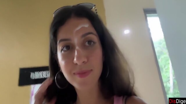 Cumwalk In Public Supermarket - Facial Fetish Outdoor Blowjob