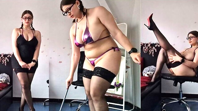 Daddy’s Good Girl - Date Night Cleaning & Tease in Black Dress