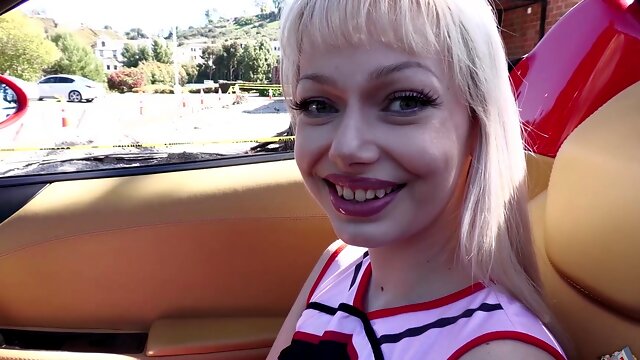 Jessica Starling, big tits cheerleader, gets her pussy rimmed and fucked