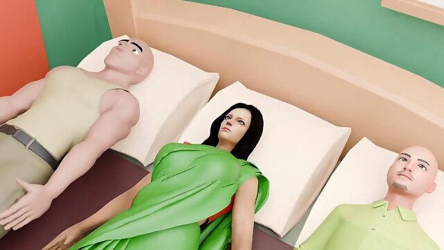 Husband and neighbor have their way with me at midnight in our shared bedroom