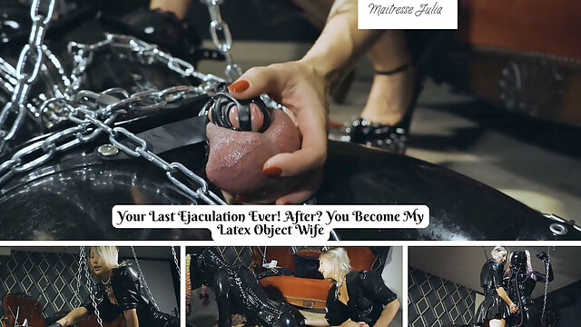Part 1: the Last Ejaculation of Your Life! After? You Become a Latex Object Woman - Mistress Julia Feat. Sukeban