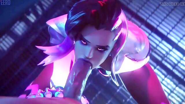 Sombra gets her mouth around a massive piece