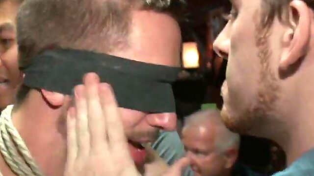 Naked Ripped Stud Gets Humiliated And Used In A Crowded Public Bar