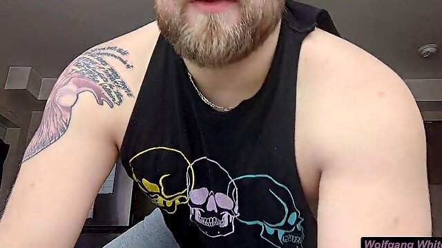 Amateur straight guy Wolfgangwhite gets into a daddy and gay roleplay session