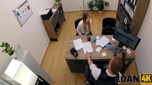 Czech Girl With Huge Boobs Is Sucking Clerks Big Cock In His Office