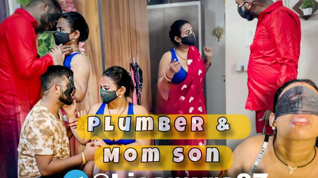 Step Son Caught Step Mom Fucking with Plumber, Part 1.