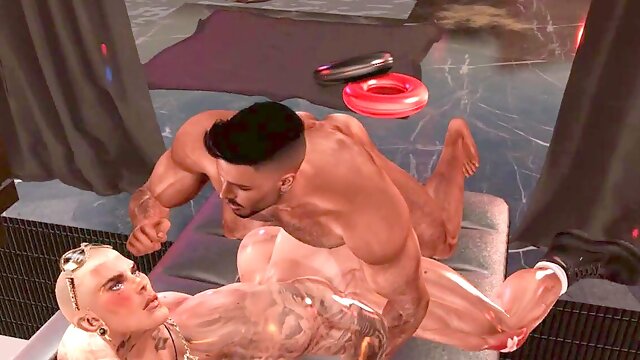 MUSCLE BOTTOM TAKES huge pipe