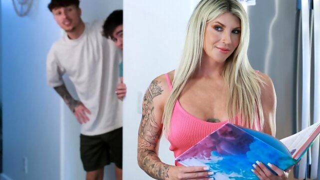 Double blowjob sex with sophisticated Taylor Wild from Mom Wants To Breed