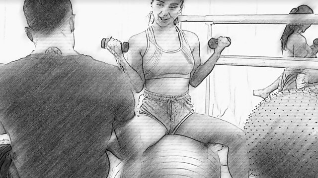 Oliver & Willy at the Gym