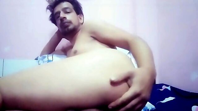 Amateur crossdresser Nabin Chaulagain gets frisky with some solo play