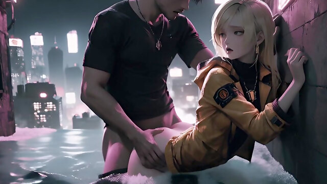 Half-submerged, Fully Taken-she Moans Into the Spray and Doesn’t Stop.