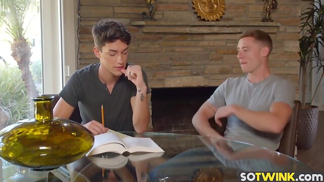 Cute Twink Gets To Feel Hunk Tutors Cock Inside His Ass