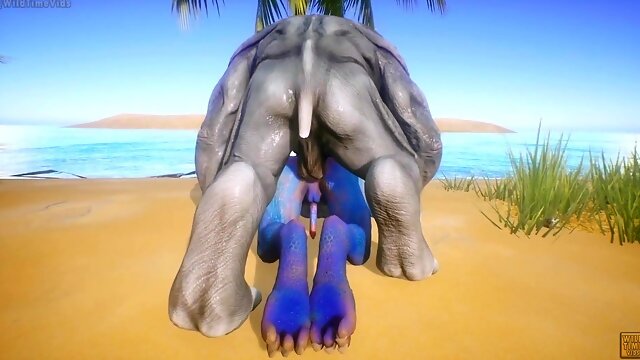 Homo Wooly Pornography Scalie gets boned by a large Fur Covered