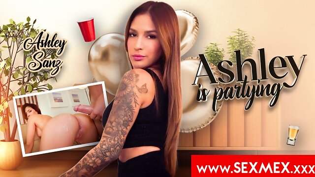Ashley is partying
