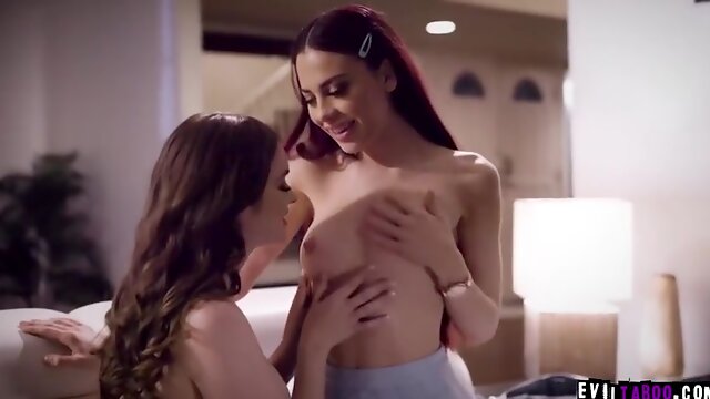 Gorgeous Teen 18+ Babes Meet In A Lesbian Hookup