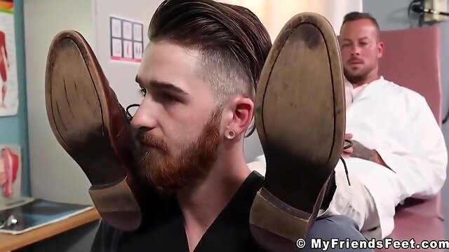 Sean Duran - Hot Doctor Hunk Jerking Off During Feet Licking Worship