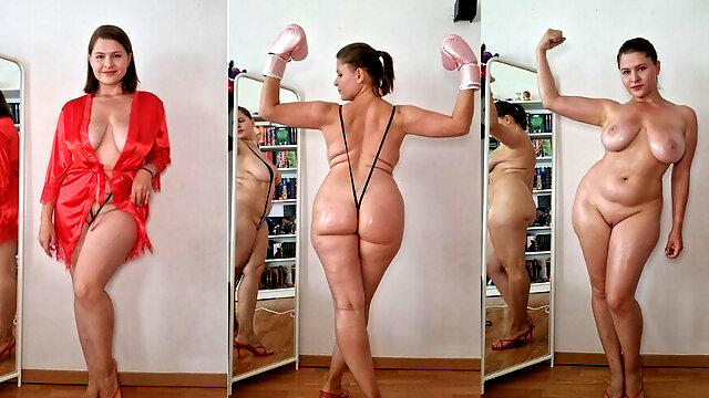 Boxing Champion Roleplay - Oiled Body, Gloves & Teasing