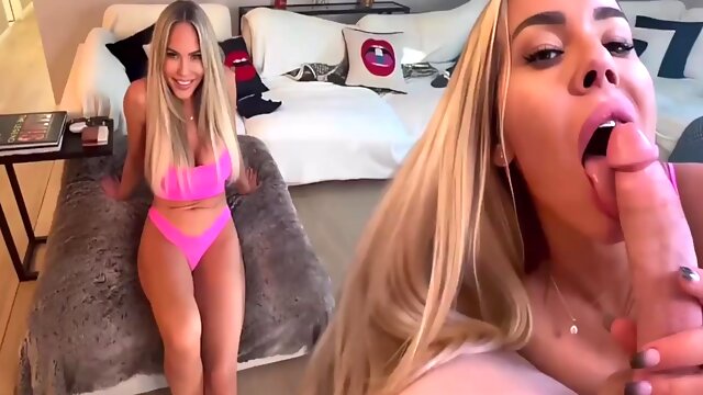 Blonde Big Titty Bombshell Destroying The Neighbors Cock