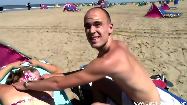 Obese Dutch Banged On The Beach