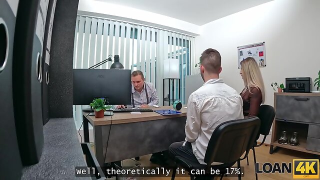 Family Pair Came To Get A Loan And Wife Decided To Screw With A Manager Right There