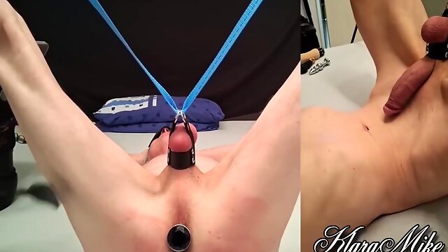 I Hang Him By His Testicles, Spanking His Ass And Cock