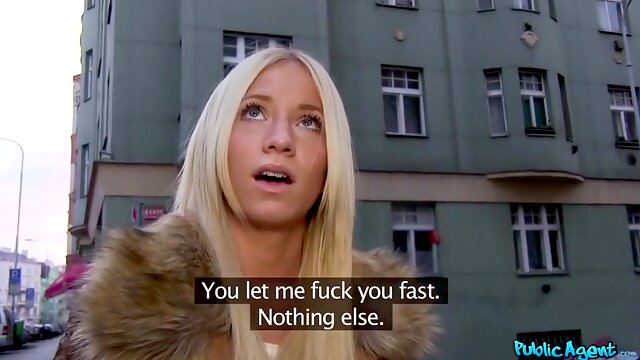 Blonde Lost In Prague Finds Herself Sucking On Strangers Cock 1