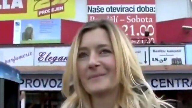 Blonde Has Sex Inside Outdoor For Cash