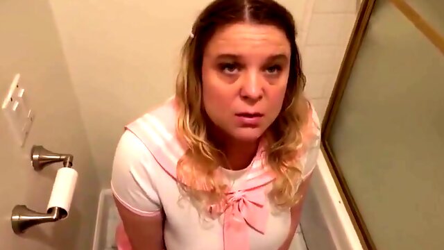 Stepdaughter Creampied Inside The Restroom