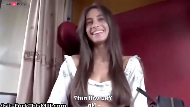 Brunette Babe In Pretty Slim Cheats On Her Bf, Enjoying Sex For Money With A Stranger