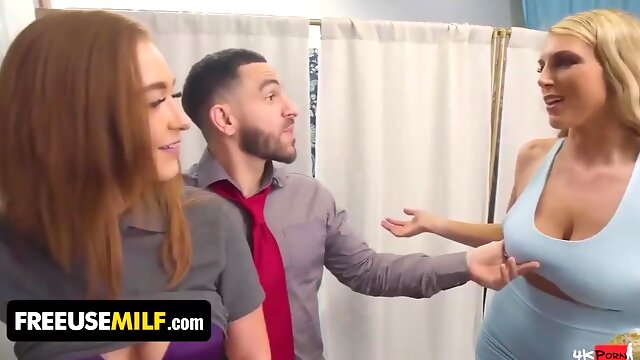 Joslyn Jane In Freeuse Stepmom - Lucky Stud Casualy Fucks 2 Big Titted Milfs Callie Ebony Inside A