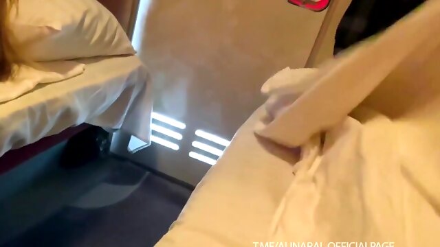 Her Husband Is Now A Cuckold. Picked Up A Married Beauty And Fucked Her Right On The Train