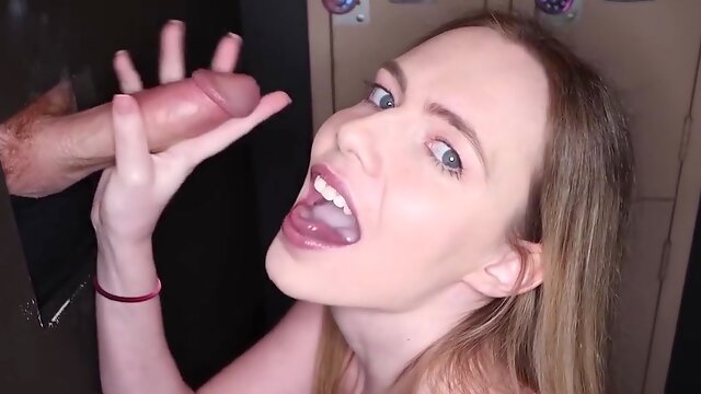Teen 18+ Rebel Drains Dudes And Swallows It All Gloryhole Porn