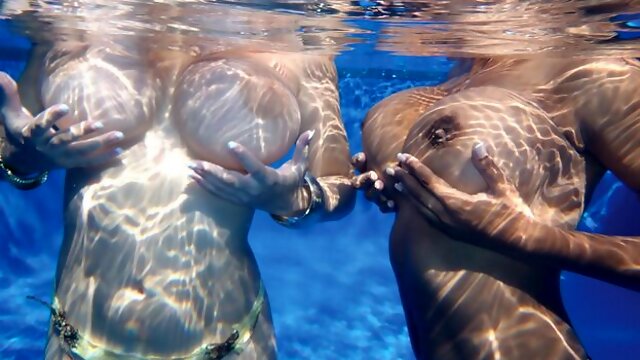 Gorgeous pool solo with a big-boobed mademoiselle Valory Irene