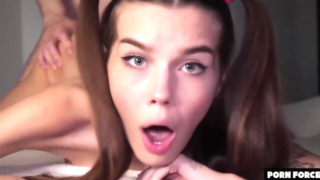 Alina Foxxx - Omg, My Booty Is Also Constricted! Cute Eighteen Yo Teen 18+ Struggles During Painful Anal Bang