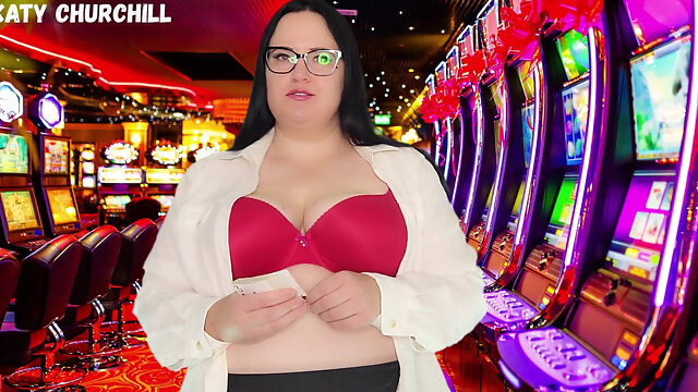 BBW Casino Dealer Controls Your Cock with Card Game