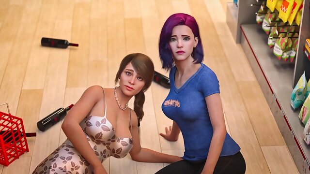 Interactive adult visual novel gameplay featuring a bootilicious mother in a unique point of view