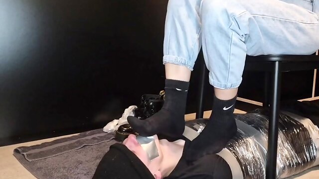 FeetModelsTV - Drenched In Sweat Socks And Feet Smelling