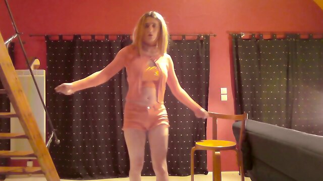 Beautiful Crossdresser, Cumshot, Blonde, Sissy