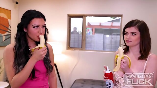 Gorgeous model Bailey Blaze has her way with super naughty MILF Dharma Jones