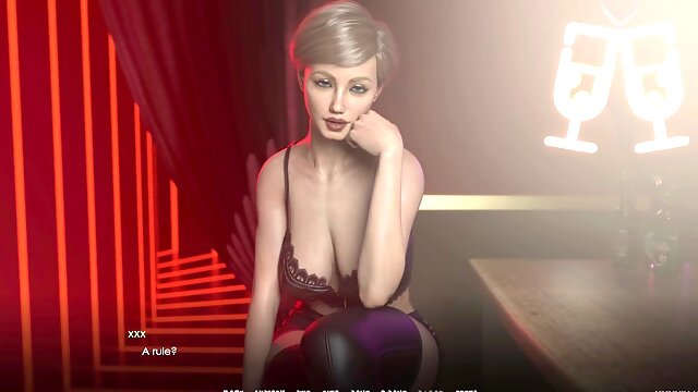 Tempting mother in adult visual novel gameplay