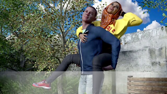 Middle Eastern mom with big boobs gets into anime and gaming