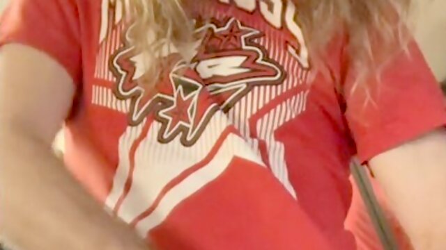 Longhaired biker guy gets off in his skinny jeans and denim