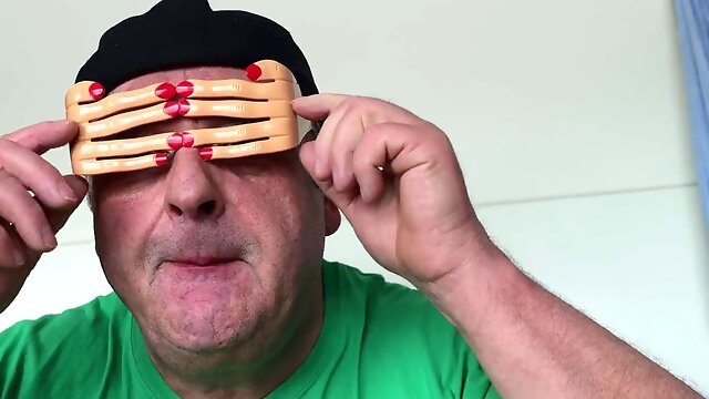 Freshly wanked and savoring cum