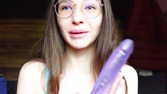 Skinny Teen Fucks Her Large Labia Pussy Creamy