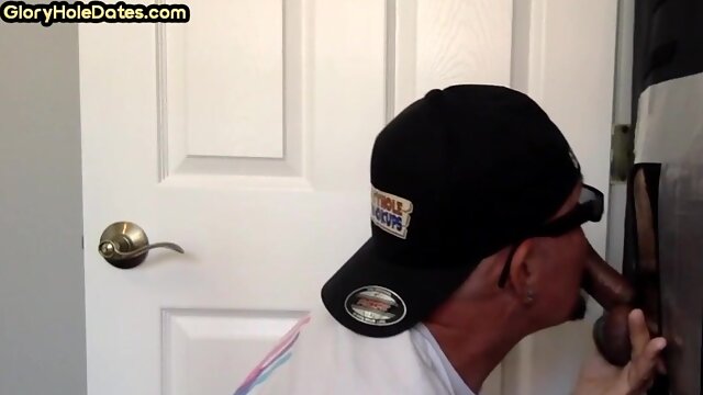 Gloryhole BJ amateur DILF in jockstrap assfucked at home
