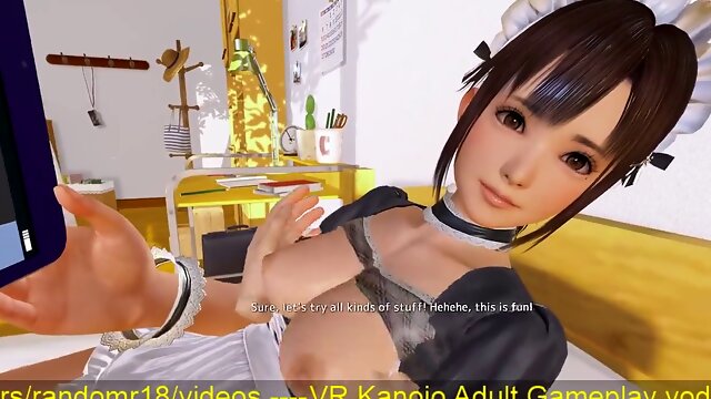 VR Kanojo interactive hentai adventure featuring Aichantop