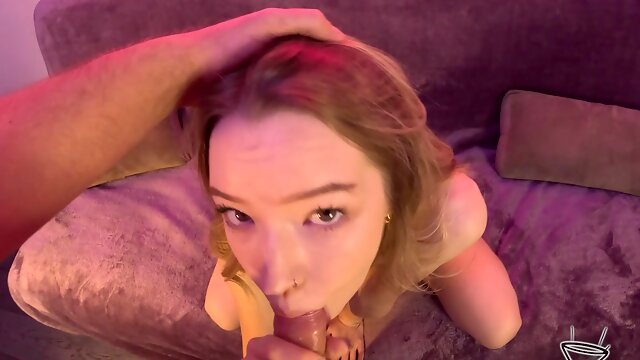 Kitty Kate, the cute amateur, has a passionate blowjob session in pov.